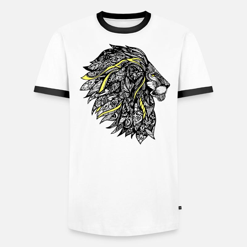 Löwe Männer Kontrast-T-Shirt