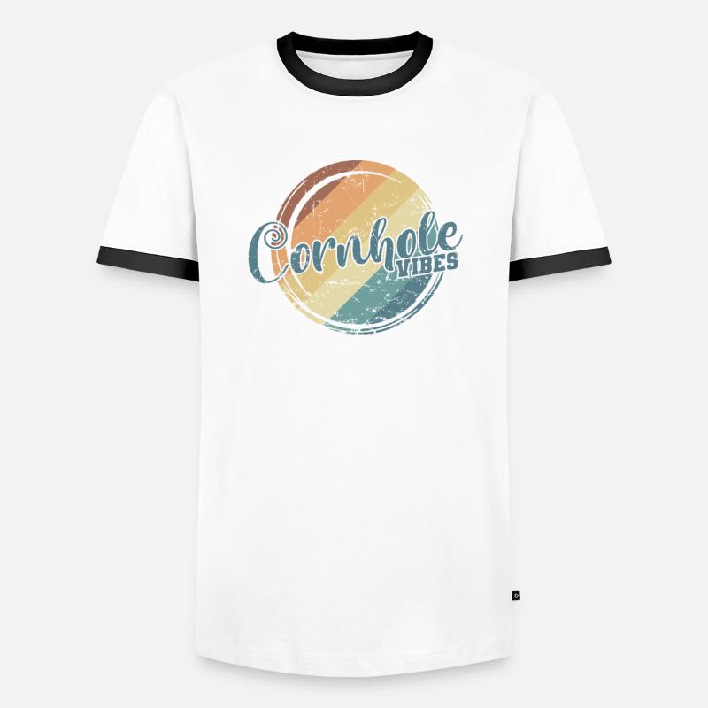 Cornhole Vibes Game Hobby Men's Ringer Shirt