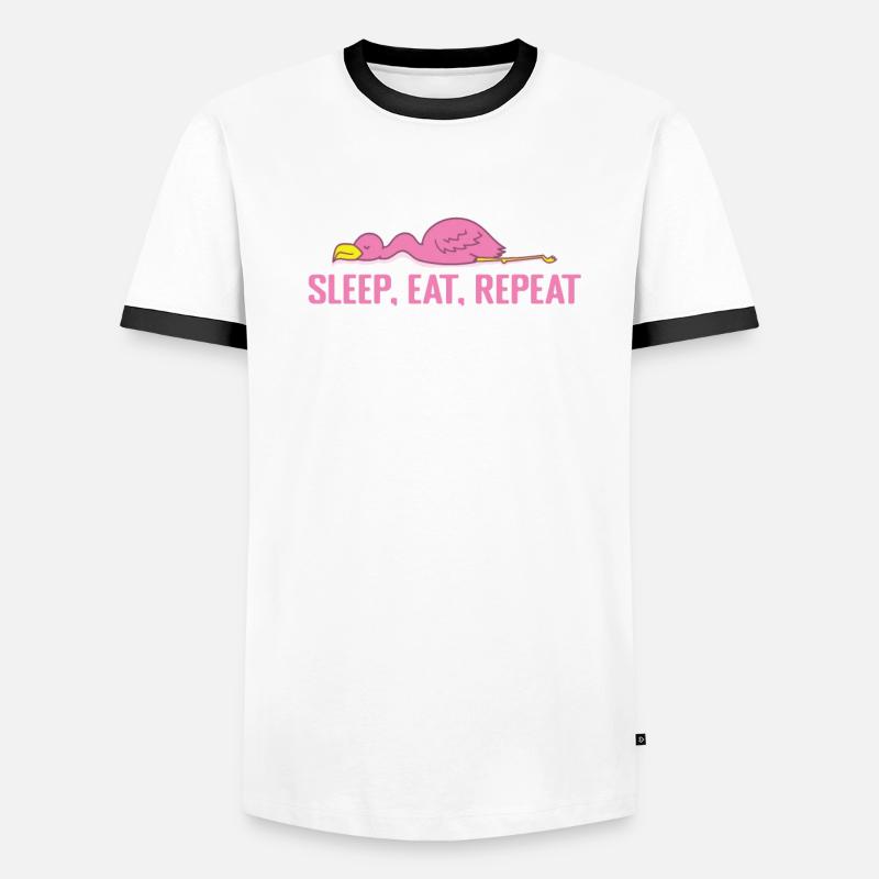 Dormir, manger, répéter pyjama pyjama T-shirt contrasté Homme