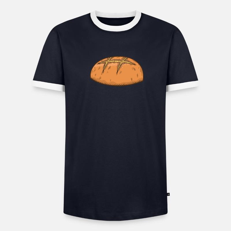 Brot Genießer Bäcker Backware Männer Kontrast-T-Shirt