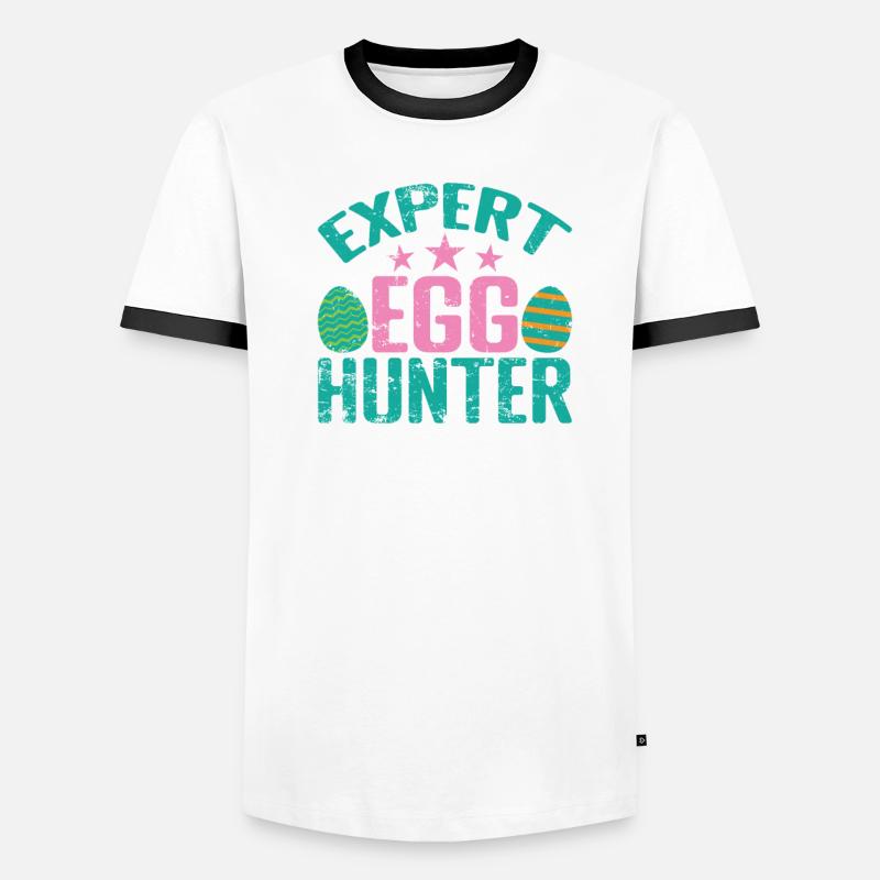 Expert Egg Hunter Easter Colorful Easter Eggs Men's Ringer Shirt