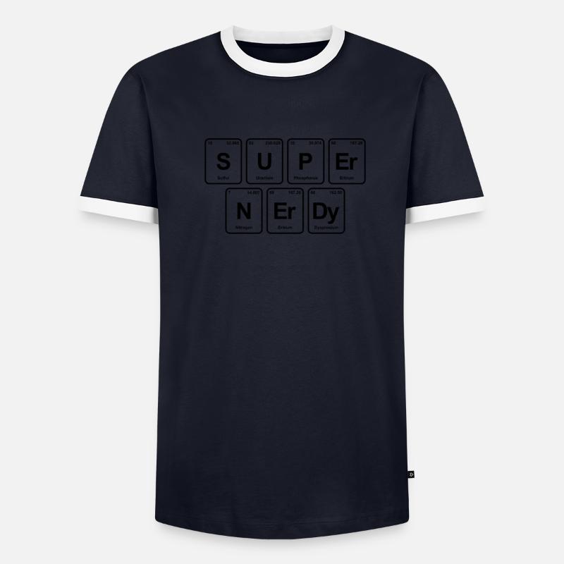 Periodic table elements super nerdy Men's Ringer Shirt