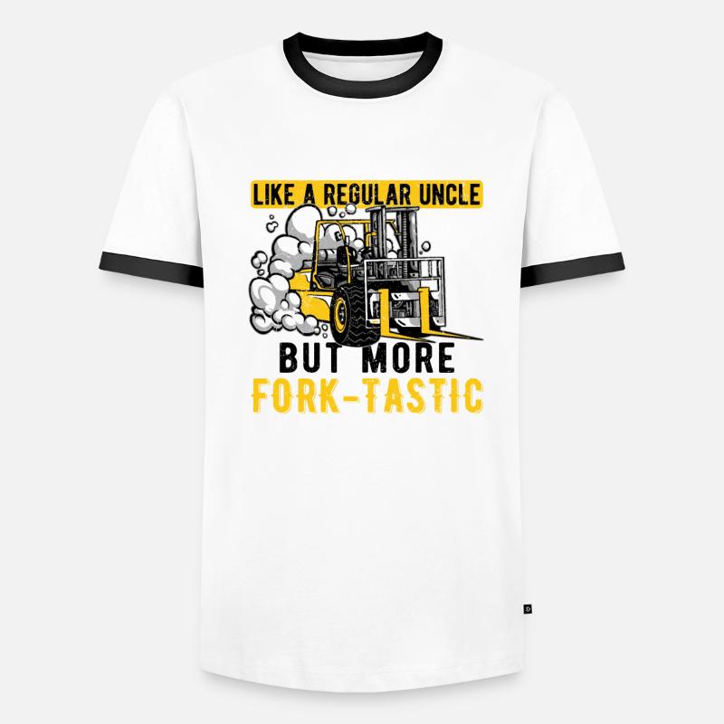Staplerfahrer Gabelstapler Fork-Tastic Onkel Männer Kontrast-T-Shirt