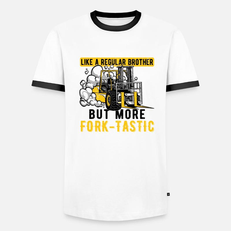 Staplerfahrer Gabelstapler Fork-Tastic Bruder Männer Kontrast-T-Shirt