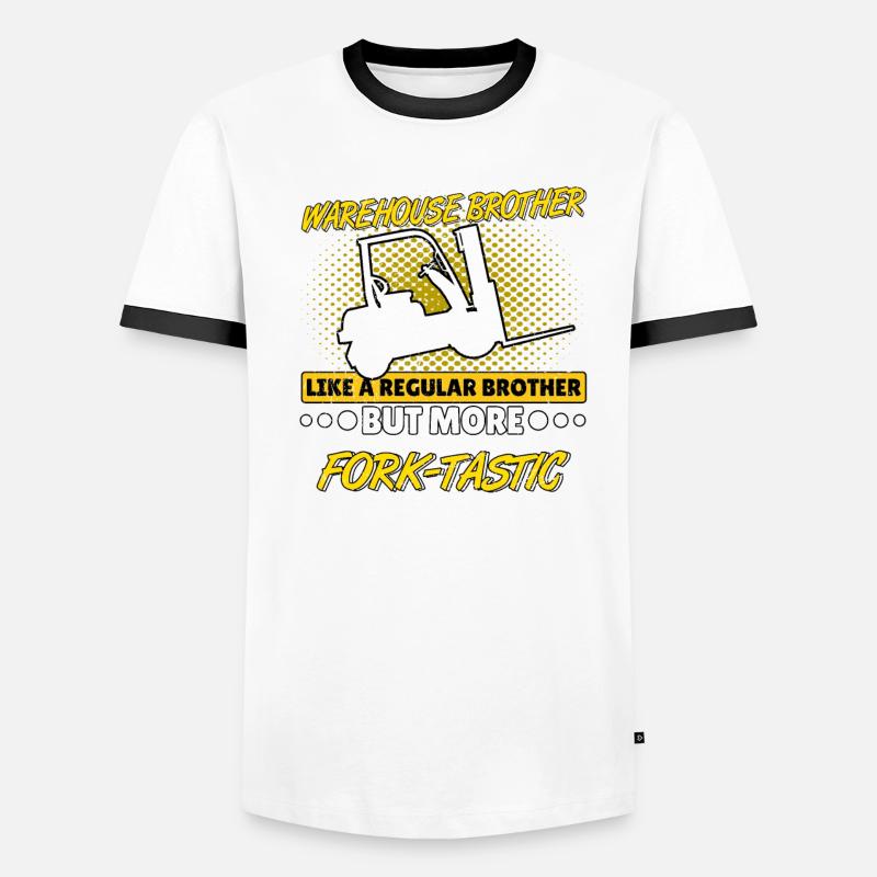 Staplerfahrer Bruder Gabelstapler Fork-Tastic Männer Kontrast-T-Shirt