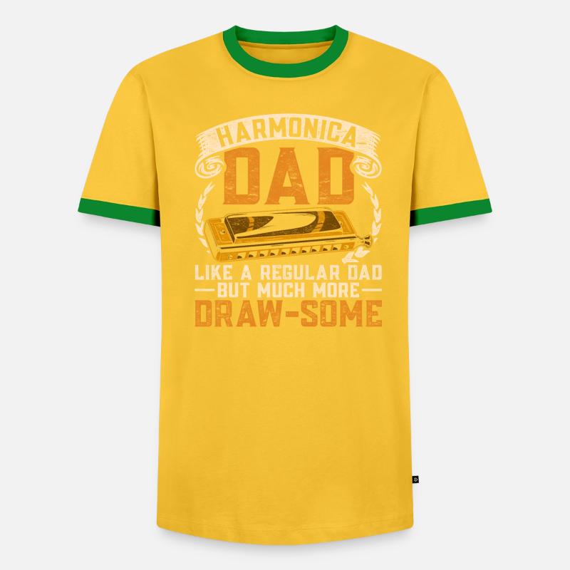 Harmonica, harmonica player, father - Men's Ringer Shirt - undefined