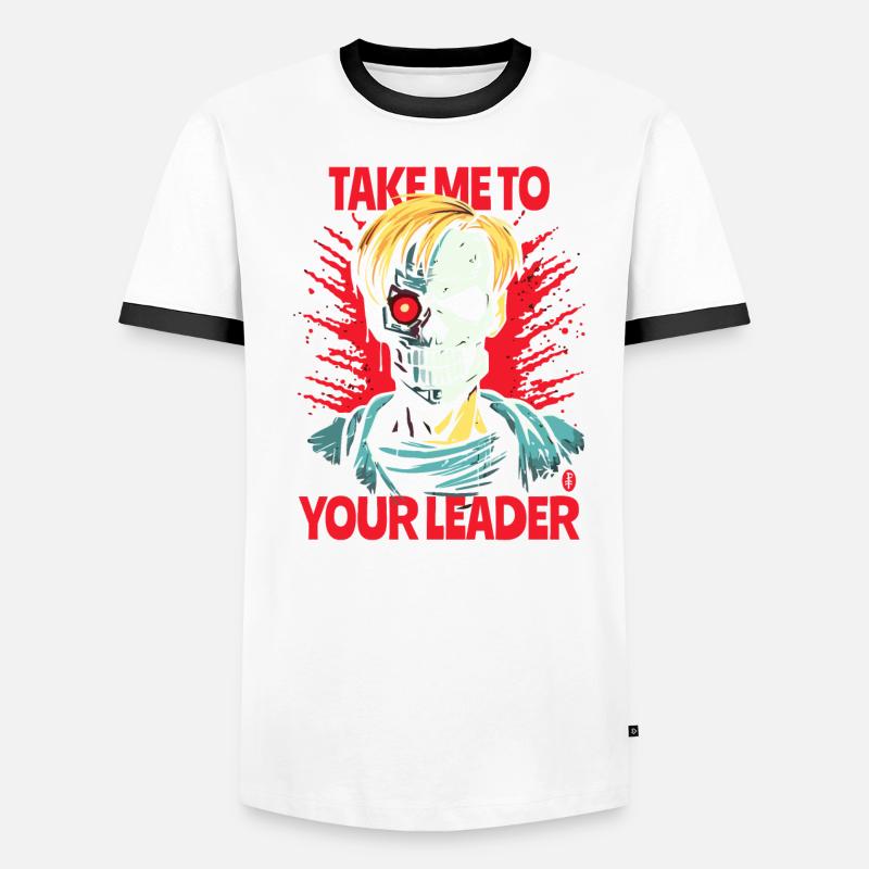Comic Alien Cyborg: Bring mich zu eurem Anführer Männer Kontrast-T-Shirt