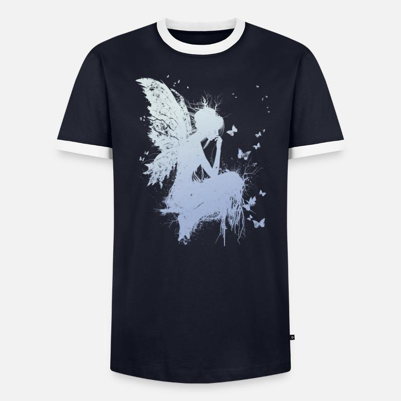 Fairy Grunge Dark Fairycore Esthétique Pixiecore T-shirt contrasté Homme