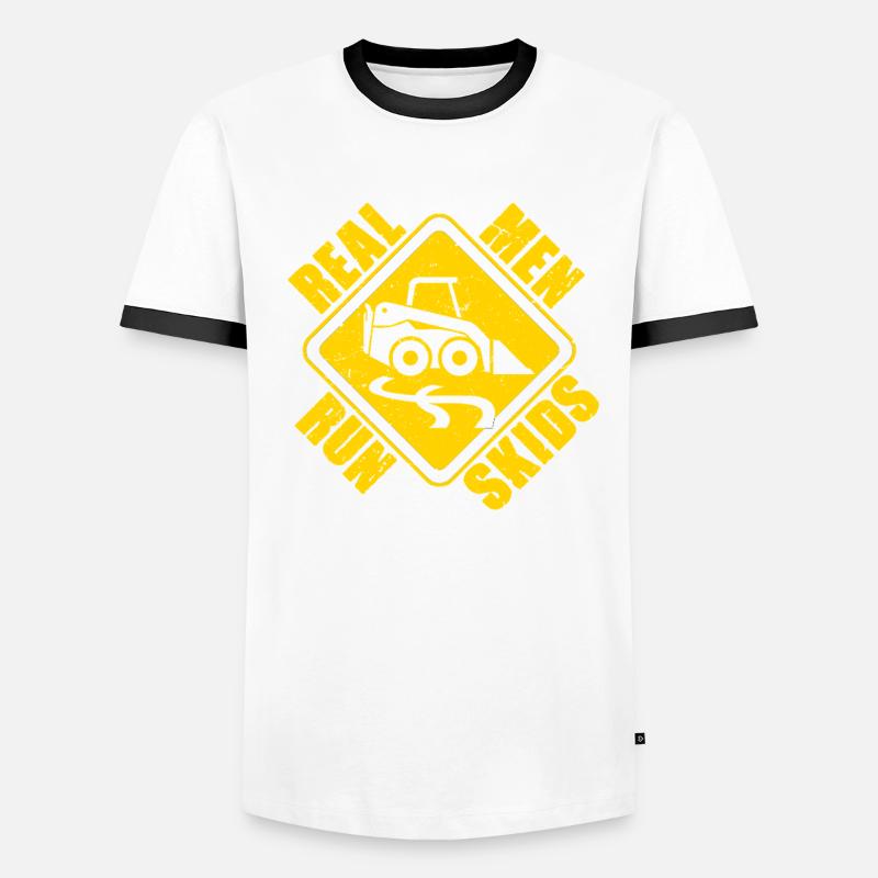 Opérateur de chargeuse compacte Chargeuse compacte T-shirt contrasté Homme