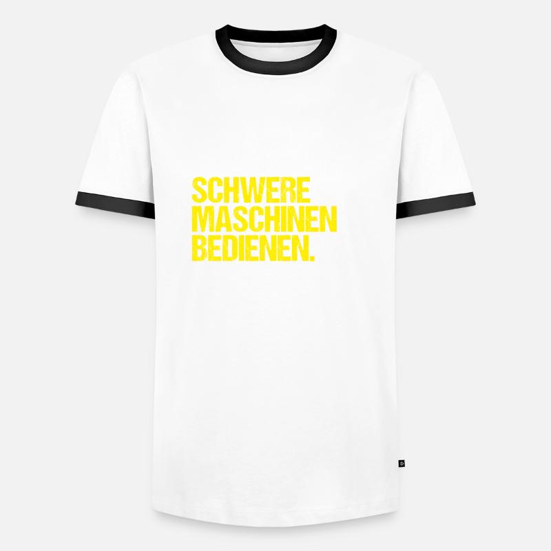 Baugeräteführer Kranführer Baggerfahrer Baugeräte Männer Kontrast-T-Shirt