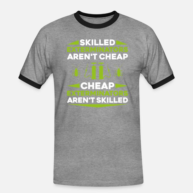 Schädlingsbekämpfer Kammerjäger Exterminator - Männer Kontrast-T-Shirt - Grau meliert/Schwarz