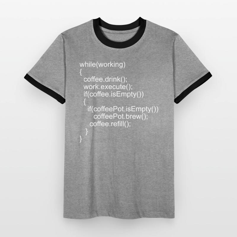 Source code Program code for programmers Men's Ringer Shirt