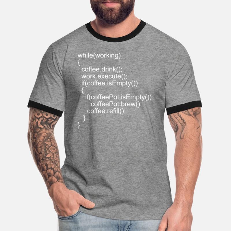 Source code Program code for programmers Men's Ringer Shirt