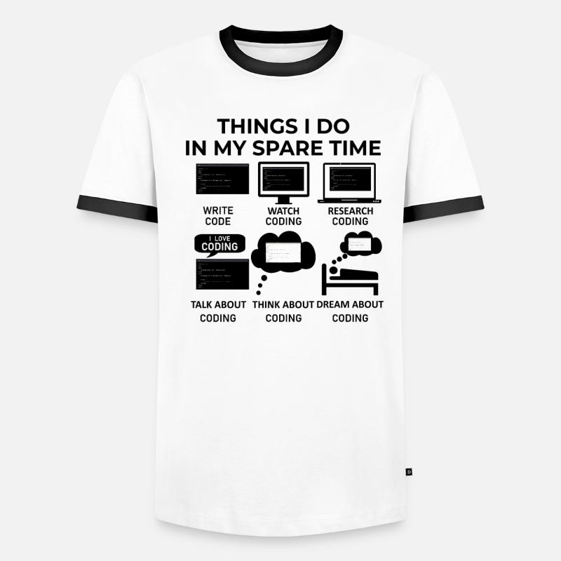 Dinge, die ich in meiner Freizeit mache - Programmieren Männer Kontrast-T-Shirt