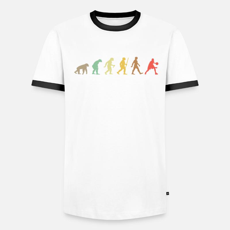 Golf Retro Golfer Evolution Funny Golfing T-shirt contrasté Homme