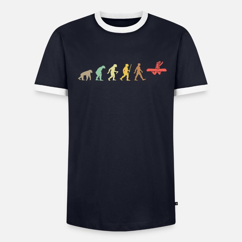 Snowboarden Retro Snowboard Evolution Snowboarder - Männer Kontrast-T-Shirt - undefined