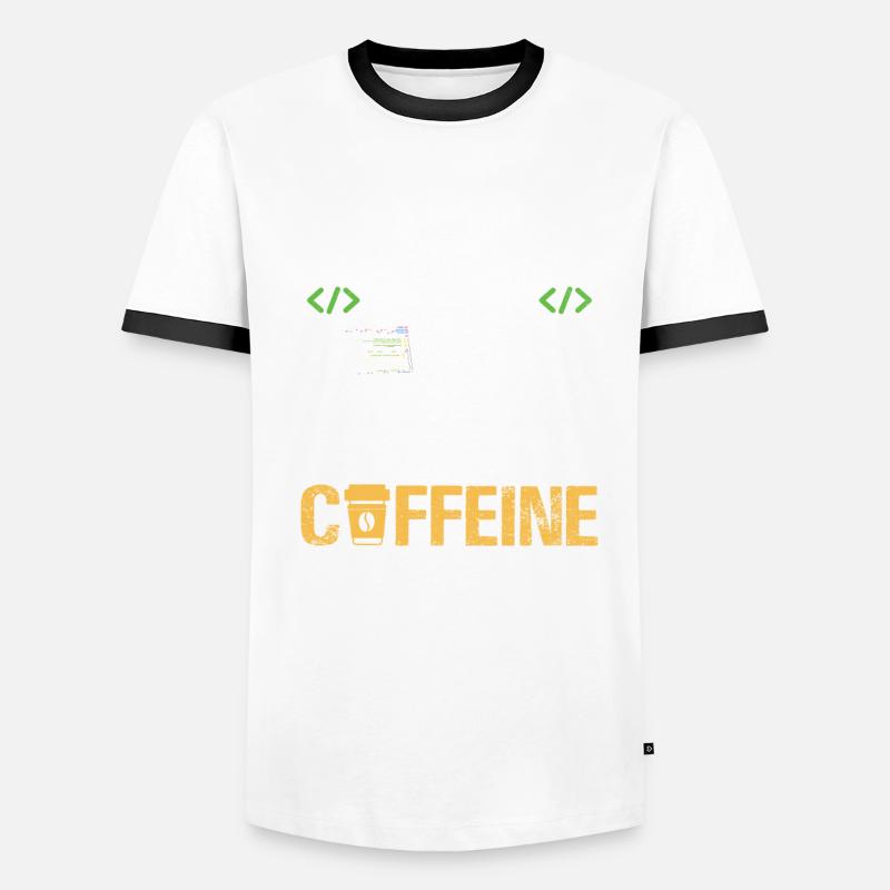 Coffee Coding Programmer Coder Developer Nerd Coff Men's Ringer Shirt