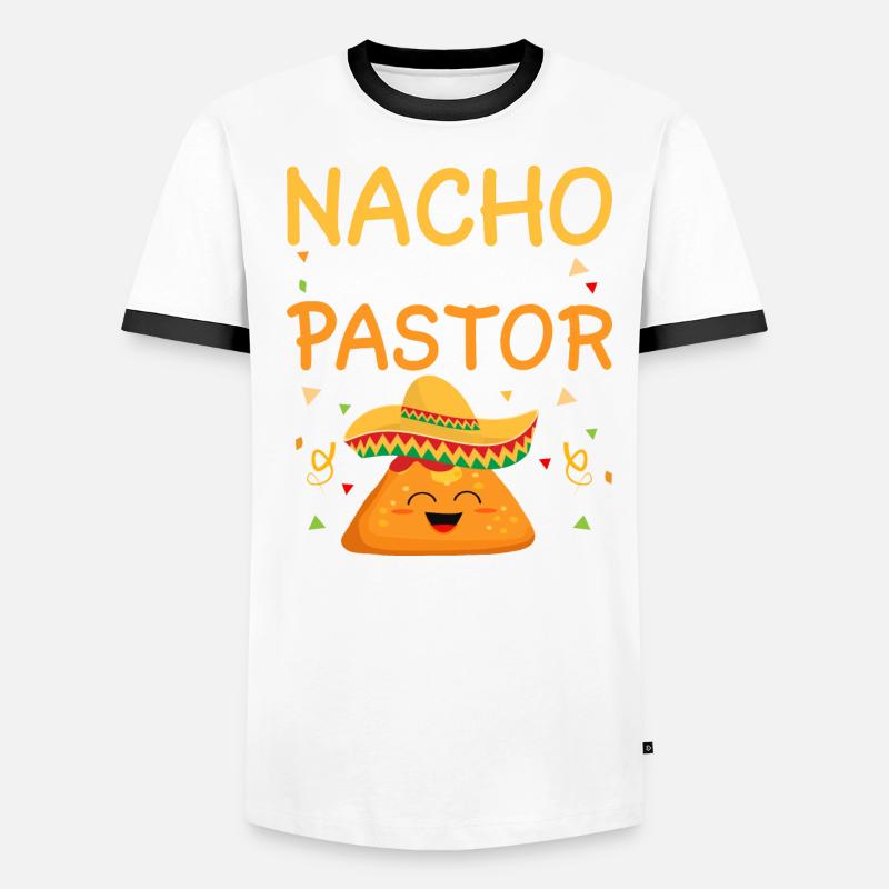 Nacho Moyenne Pasteur Prédicateur Chef religieux T-shirt contrasté Homme