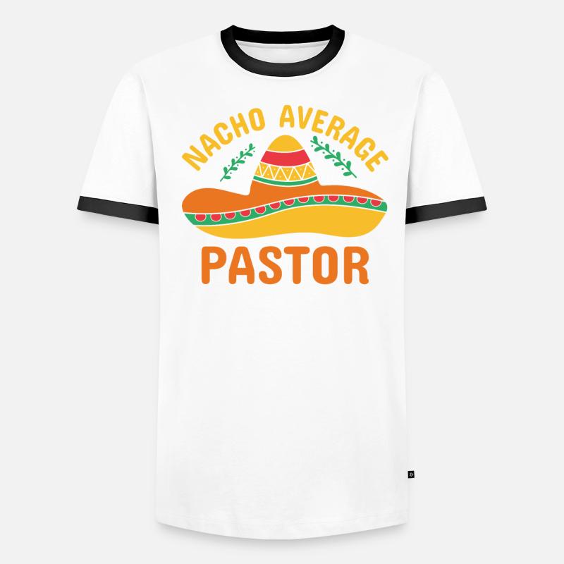 Nacho Moyenne Pasteur Prédicateur Chef religieux T-shirt contrasté Homme