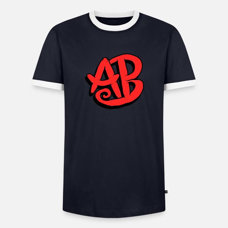 Initiales graffiti AB T-shirt contrasté Homme