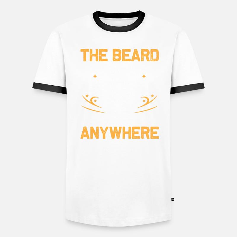 Der Bart geht nirgendwo hin Bärte Gesichtsbehaarung Männer Kontrast-T-Shirt