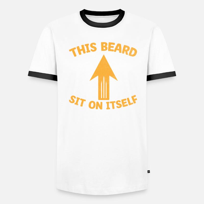 Dieser Bart wird nicht auf sich selbst sitzen Gesichtsbehaarung Männer Kontrast-T-Shirt