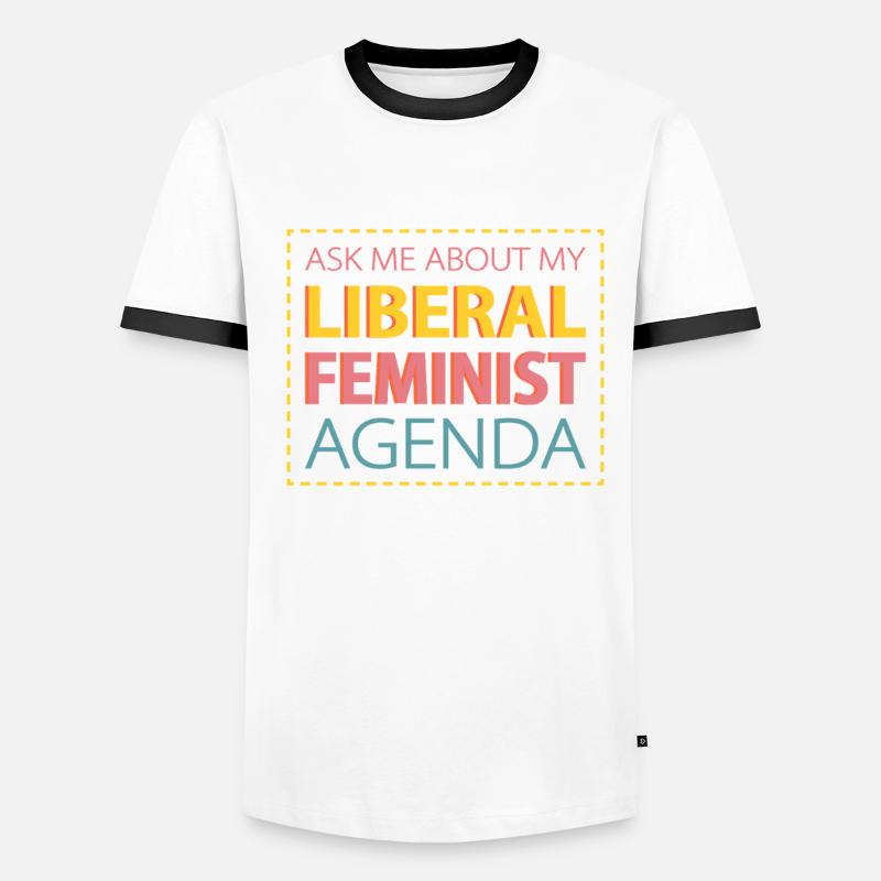 Selon mon programme féministe libéral T-shirt contrasté Homme