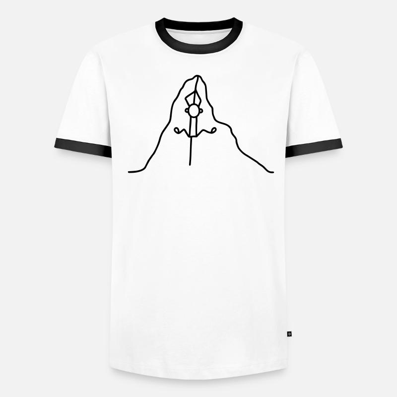 Am Seil hoch klettern Männer Kontrast-T-Shirt