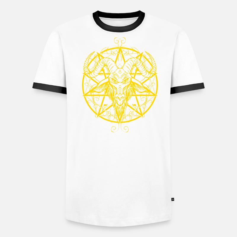 Baphomet d’or T-shirt contrasté Homme