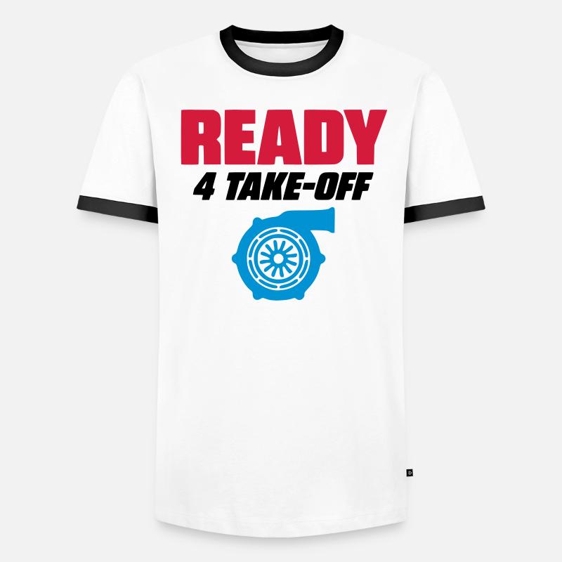 READY FOR 4 TAKE OFF - TURBO BOOST Men's Ringer Shirt