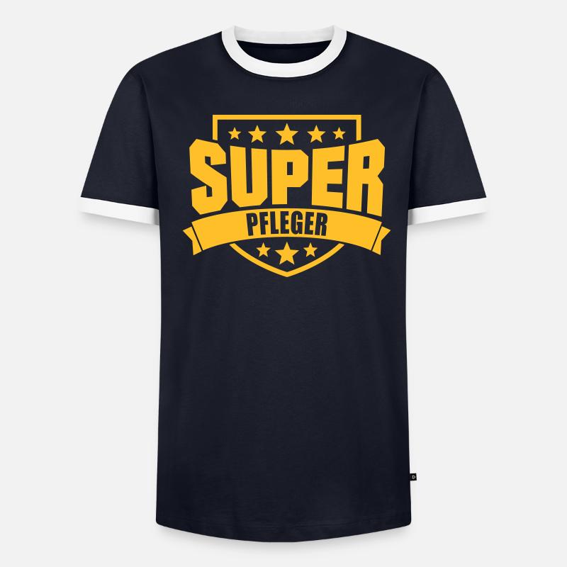 Super Pfleger Männer Kontrast-T-Shirt