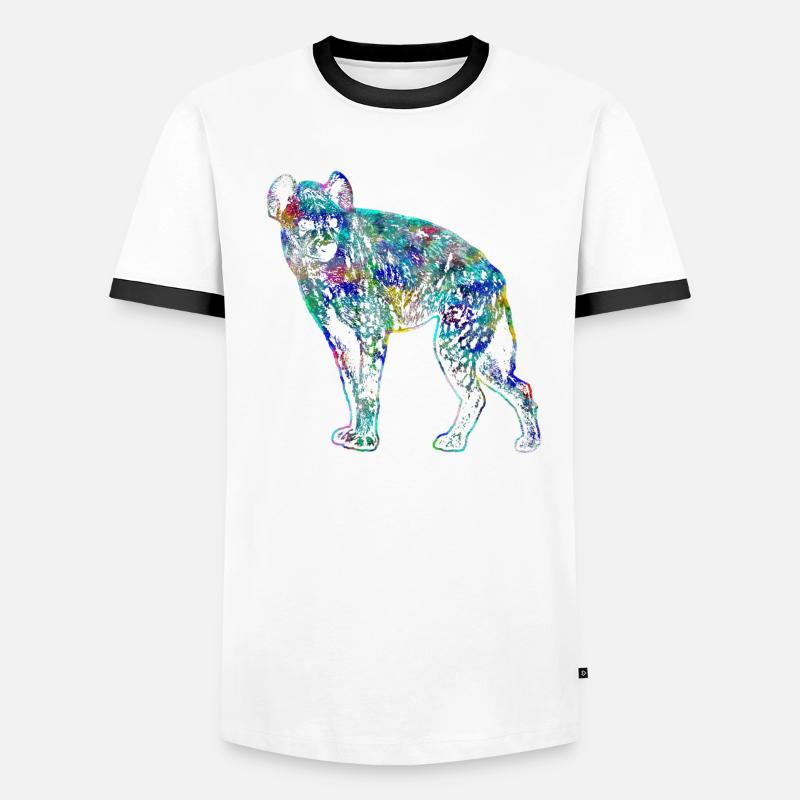 Hyäne Männer Kontrast-T-Shirt