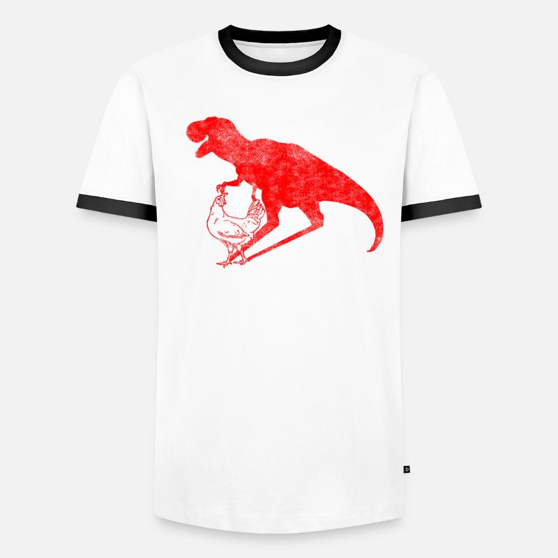 Du T-Rex au poulet - Dinosaur Evolution T-shirt contrasté Homme