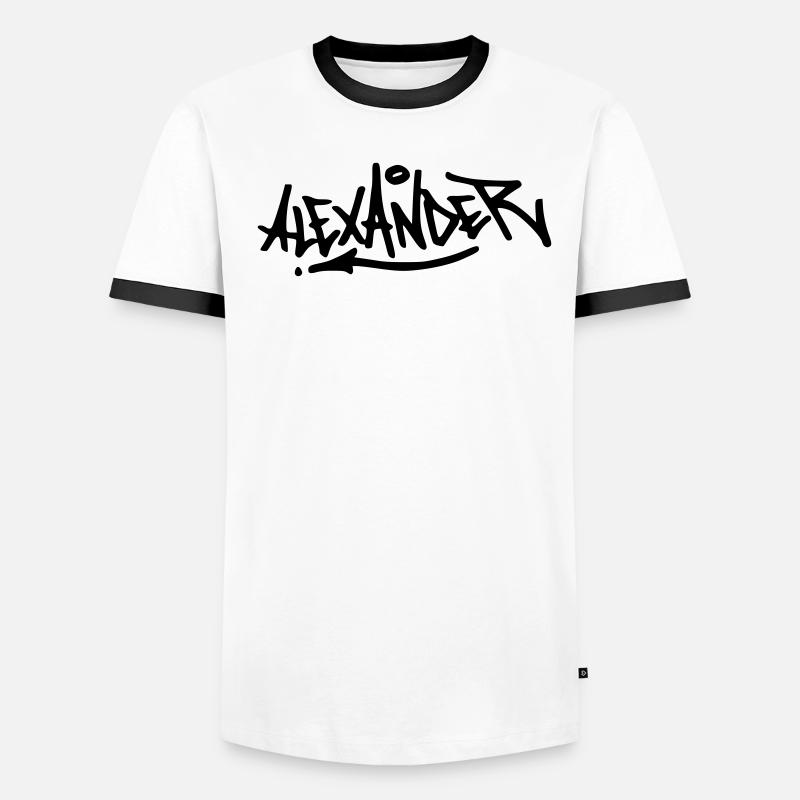 Graffiti Alexander Männer Kontrast-T-Shirt