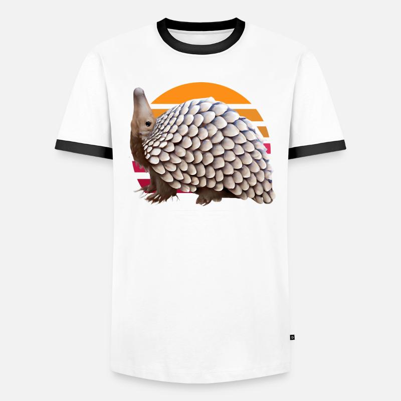Conception de pangolin mignon T-shirt contrasté Homme