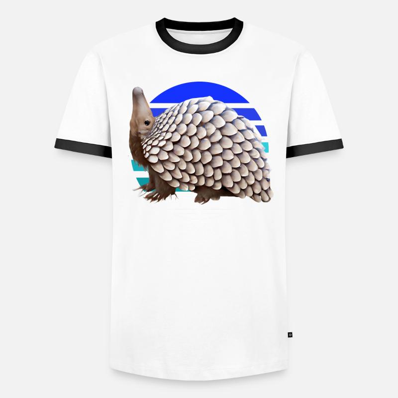 Conception de pangolin mignon T-shirt contrasté Homme
