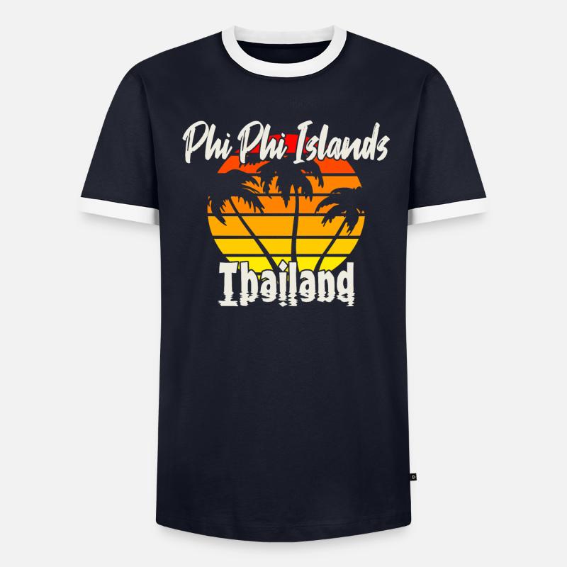 Phi Phi Islands Thailand - Männer Kontrast-T-Shirt - undefined