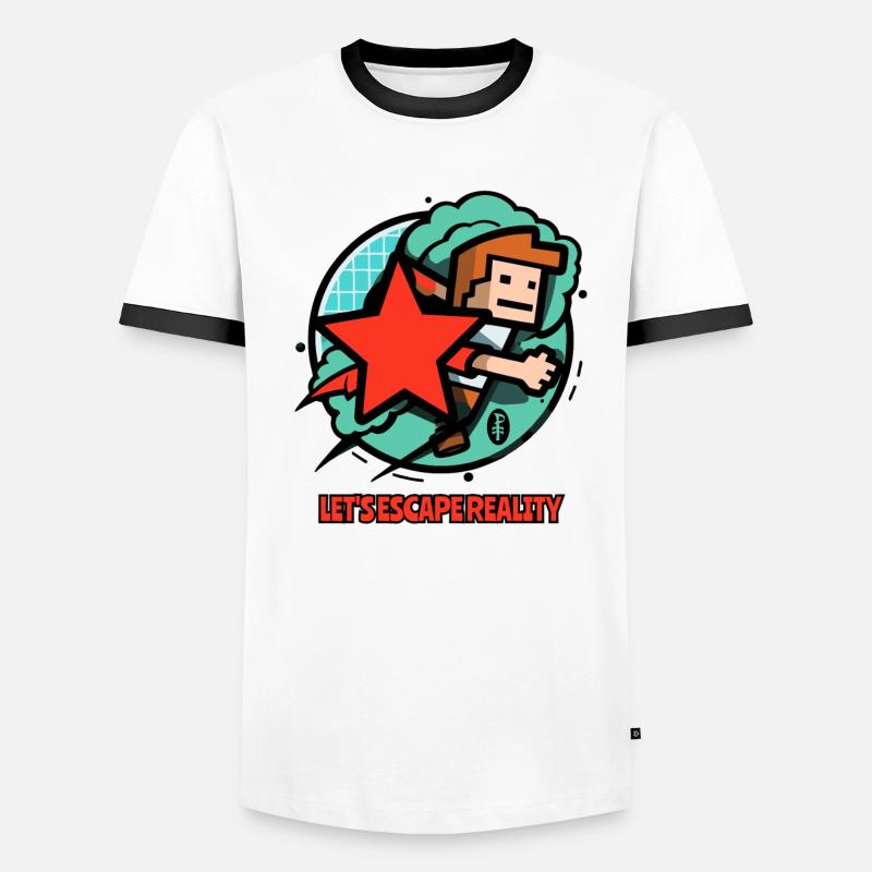 Échappons à la réalité avec le jeu T-shirt contrasté Homme