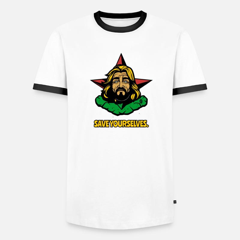Save Yourself, The Annoyed Savior Men's Ringer Shirt