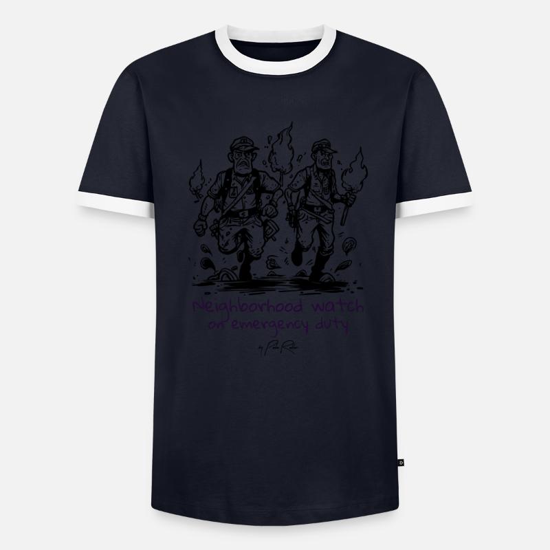 Surveillance de quartier en cas d’urgence T-shirt contrasté Homme