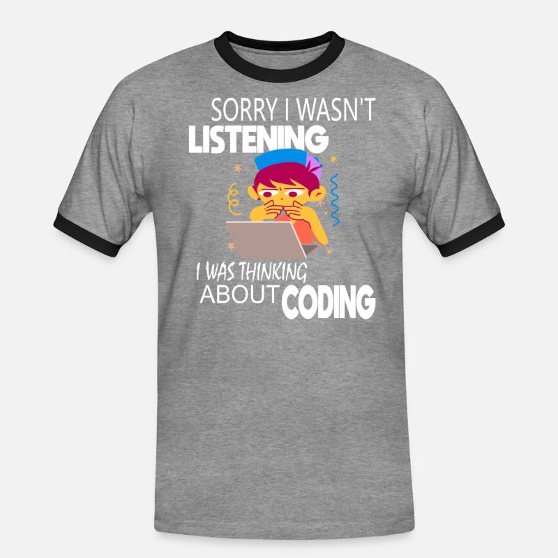 Coding Coder Programmer - Men's Ringer Shirt - heather grey/black