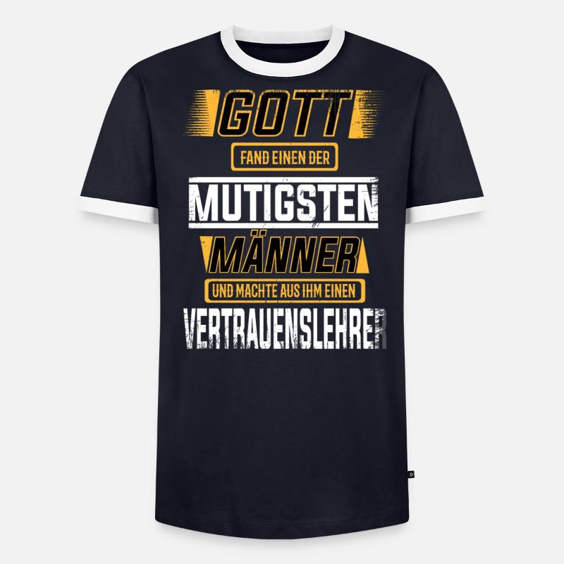 Vertrauenslehrer, einer der mutigsten Männer - Männer Kontrast-T-Shirt - undefined