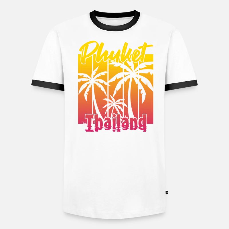 Phuket Thaïlande Coucher de soleil T-shirt contrasté Homme