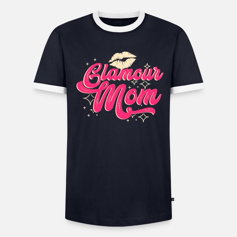 Glamour Mutter Männer Kontrast-T-Shirt
