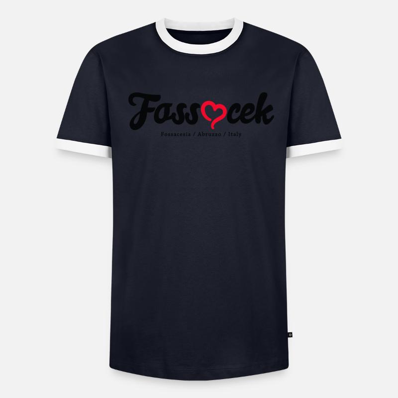 Fossacek Männer Kontrast-T-Shirt