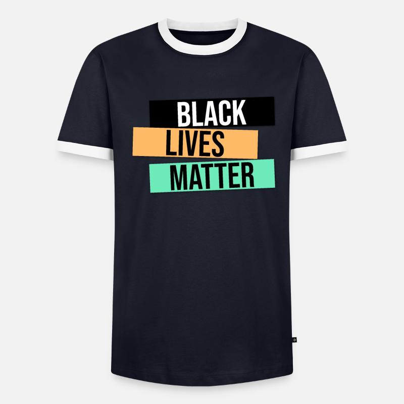 BLM Design Geschenk Männer Kontrast-T-Shirt