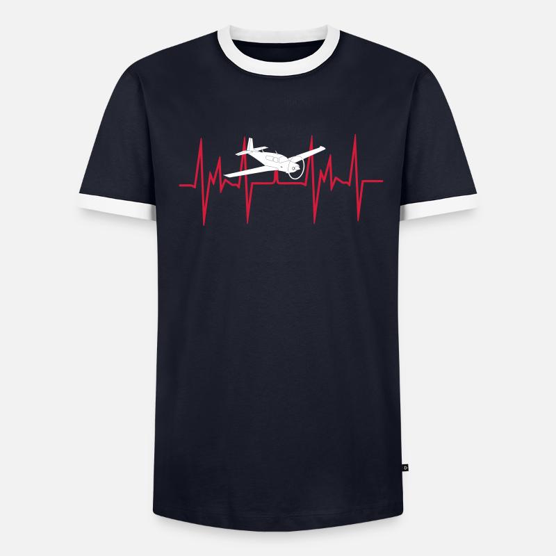 Heart attack plane Men's Ringer Shirt