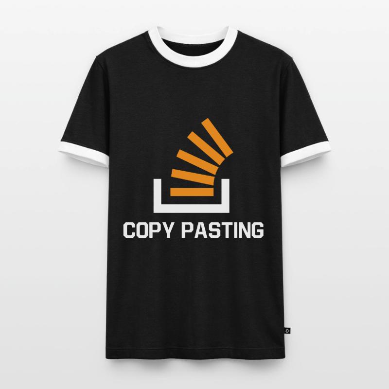 Copy Pasting Programming Coder Software Developer Männer Kontrast-T-Shirt