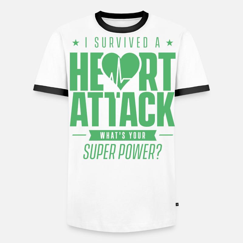 I survived a heart attack Men's Ringer Shirt