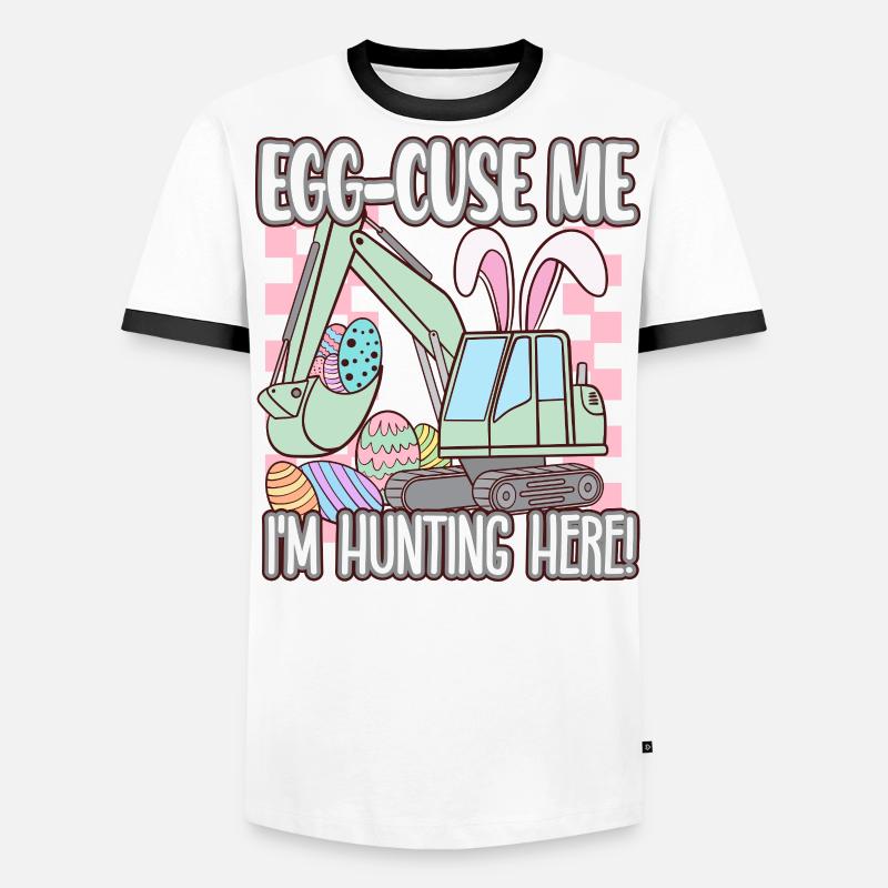 Oeuf cuse moi Joyeuses Pâques T-shirt contrasté Homme